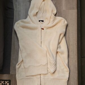 VENUS Cream Hooded Cardigan